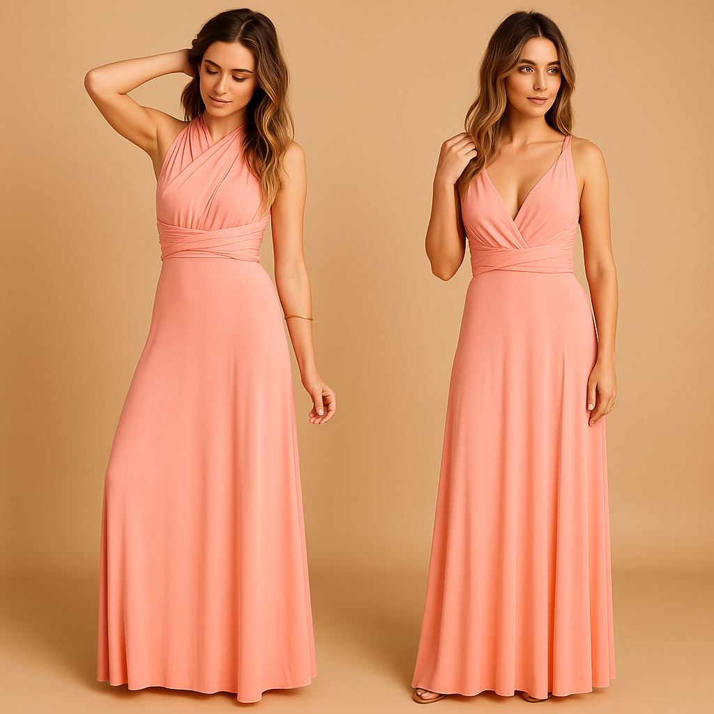 Variant image for Black Wrap Dress With Adjustable Straps and Pleated Waist | Mila-49