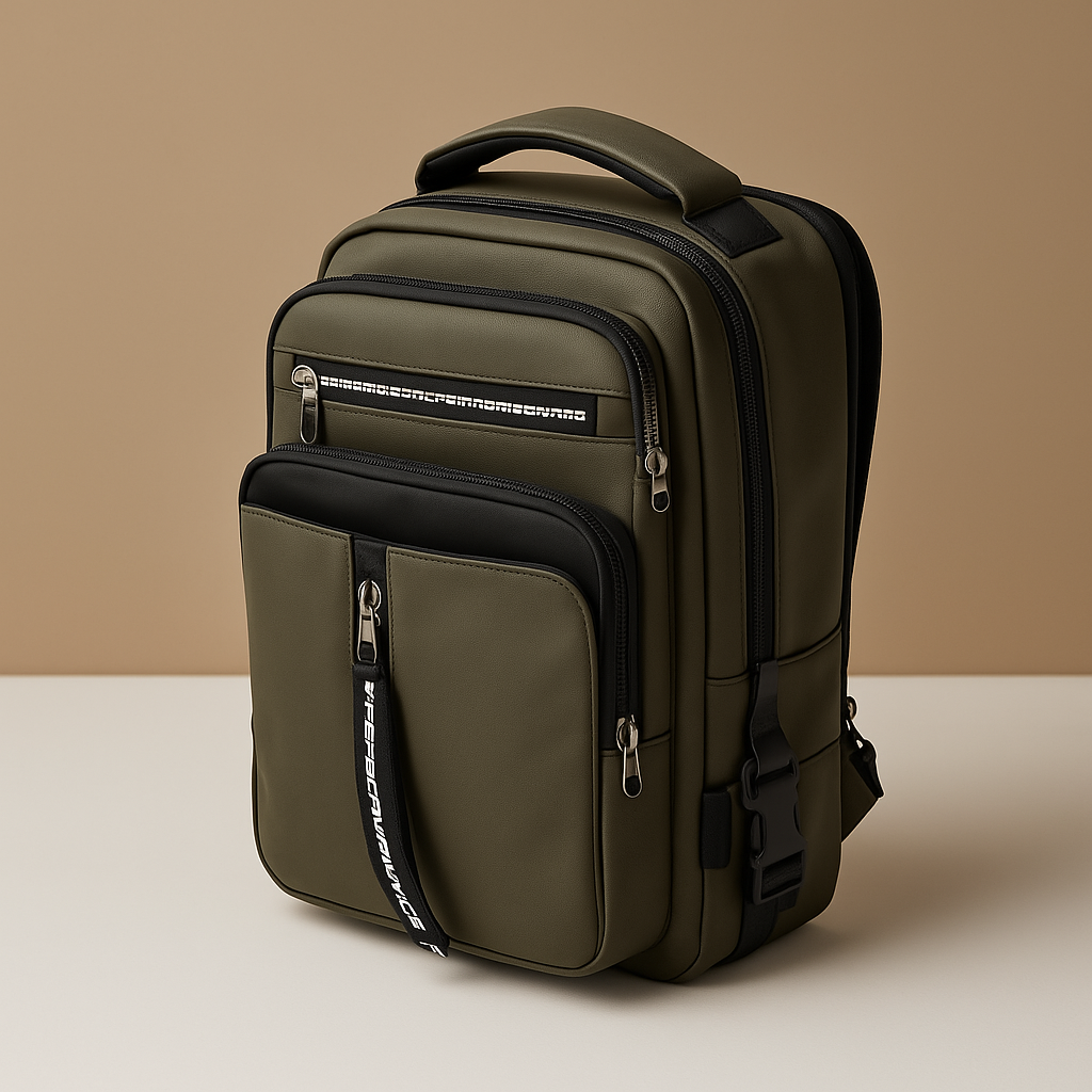 Men’s anti-theft crossbody bag with hidden compartments, water-resistant PU leather, and sleek compact design for daily use