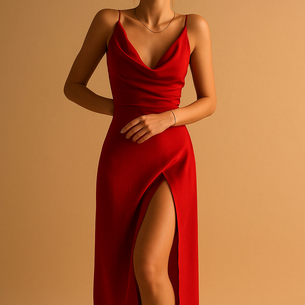 Elegant V-Neck Maxi Dress for Formal Occasions | Yara-3