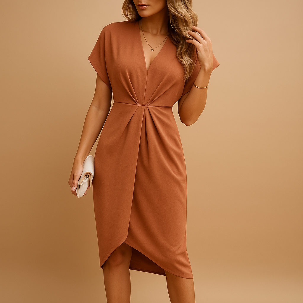 Variant image for Elegant Midi Dress with Flattering Fit for Every Occasion | Femke-9