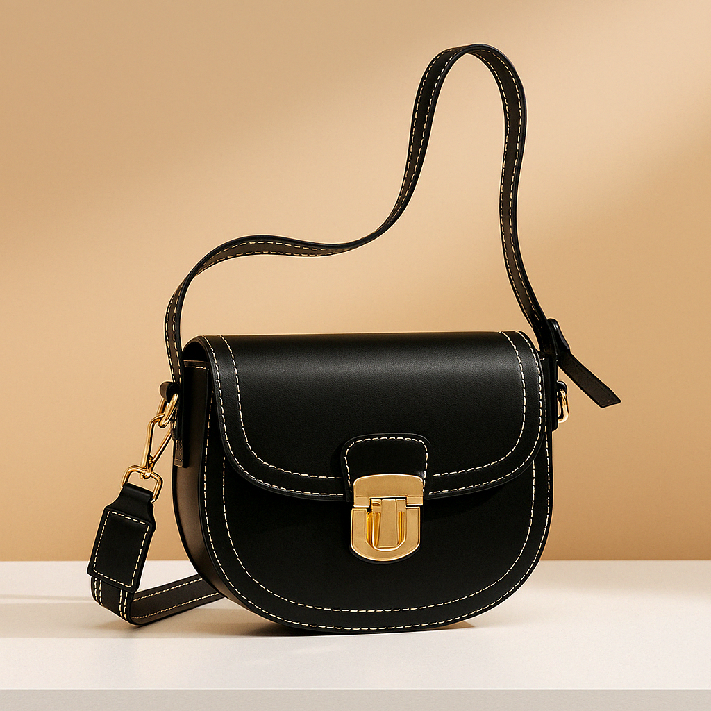 Crossbody flap bag for women in black, brown, and neutral tones with a structured silhouette and elegant closure for everyday use.