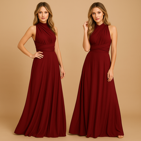 Variant image for Black Wrap Dress With Adjustable Straps and Pleated Waist | Mila-13