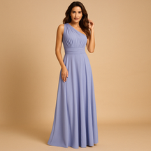 Variant image for Black Wrap Dress With Adjustable Straps and Pleated Waist | Mila-37