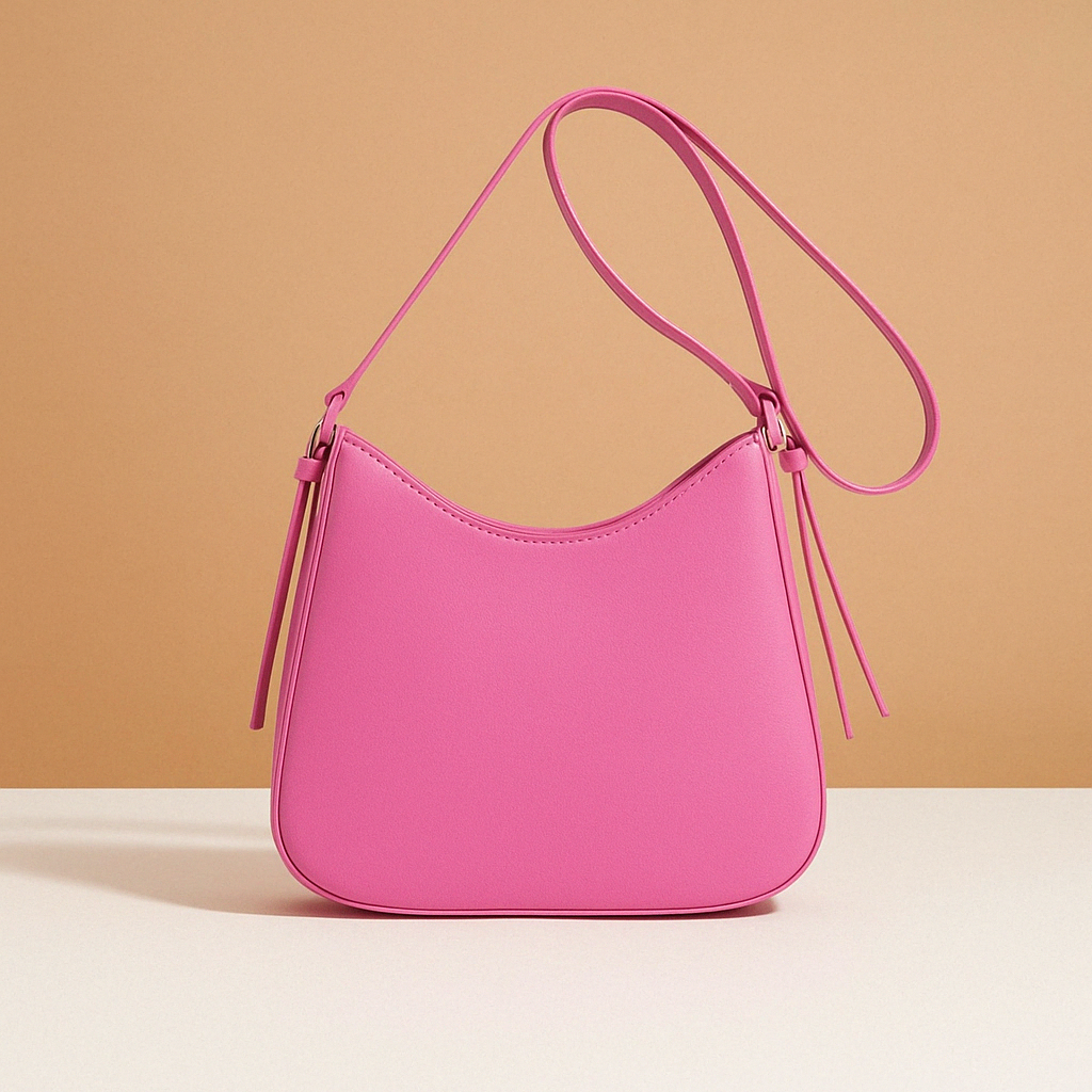 Minimalist crossbody bag for women in brown, blue, yellow, cream white, and rose red with elegant, lightweight design for daily wear.