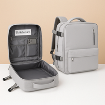 Women’s anti-theft travel backpack with wet compartment, padded straps, and 180-degree opening, ideal for vacations and daily use