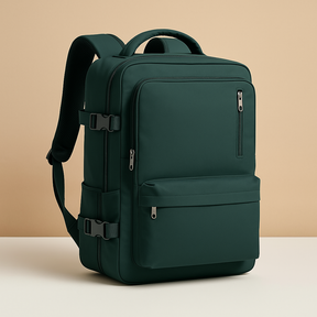 Women’s anti-theft travel backpack with wet compartment, padded straps, and 180-degree opening, ideal for vacations and daily use