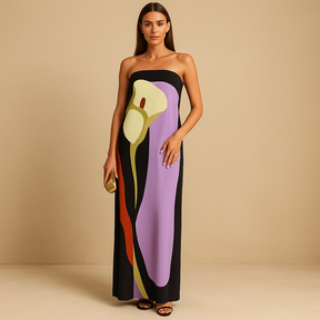 Flattering Summer Dress with Elegant Prints for Women | Emily-3
