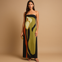 Flattering Summer Dress with Elegant Prints for Women | Emily-4