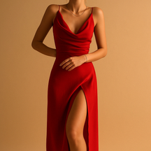 Variant image for Elegant V-Neck Maxi Dress for Formal Occasions | Yara-7