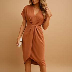 Elegant Midi Dress with Flattering Fit for Every Occasion | Femke-3