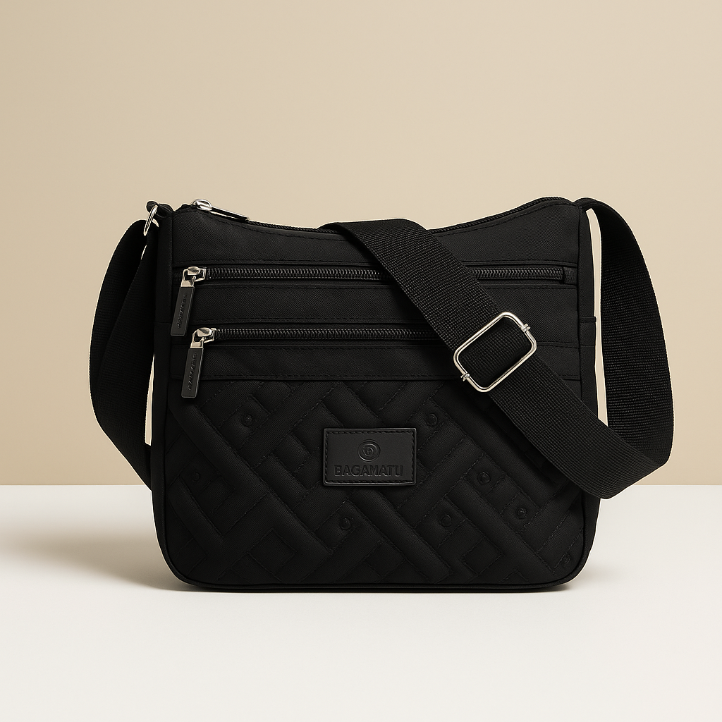Women’s luxury crossbody bag with anti-theft features, hidden back pocket, and zip compartments, perfect for travel and daily use.