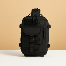 Men’s tactical sling bag with anti-theft pockets, shockproof exterior, and adjustable padded strap for comfortable and secure everyday travel.