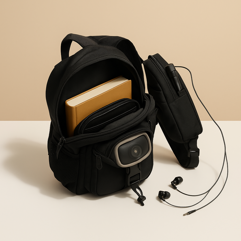 Men’s water-resistant crossbody travel bag with breathable strap, multiple compartments, and bottle holder—ideal for daily and outdoor adventures.